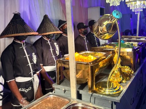 Bluetooth Catering and Event luxury food display at a Lagos event.